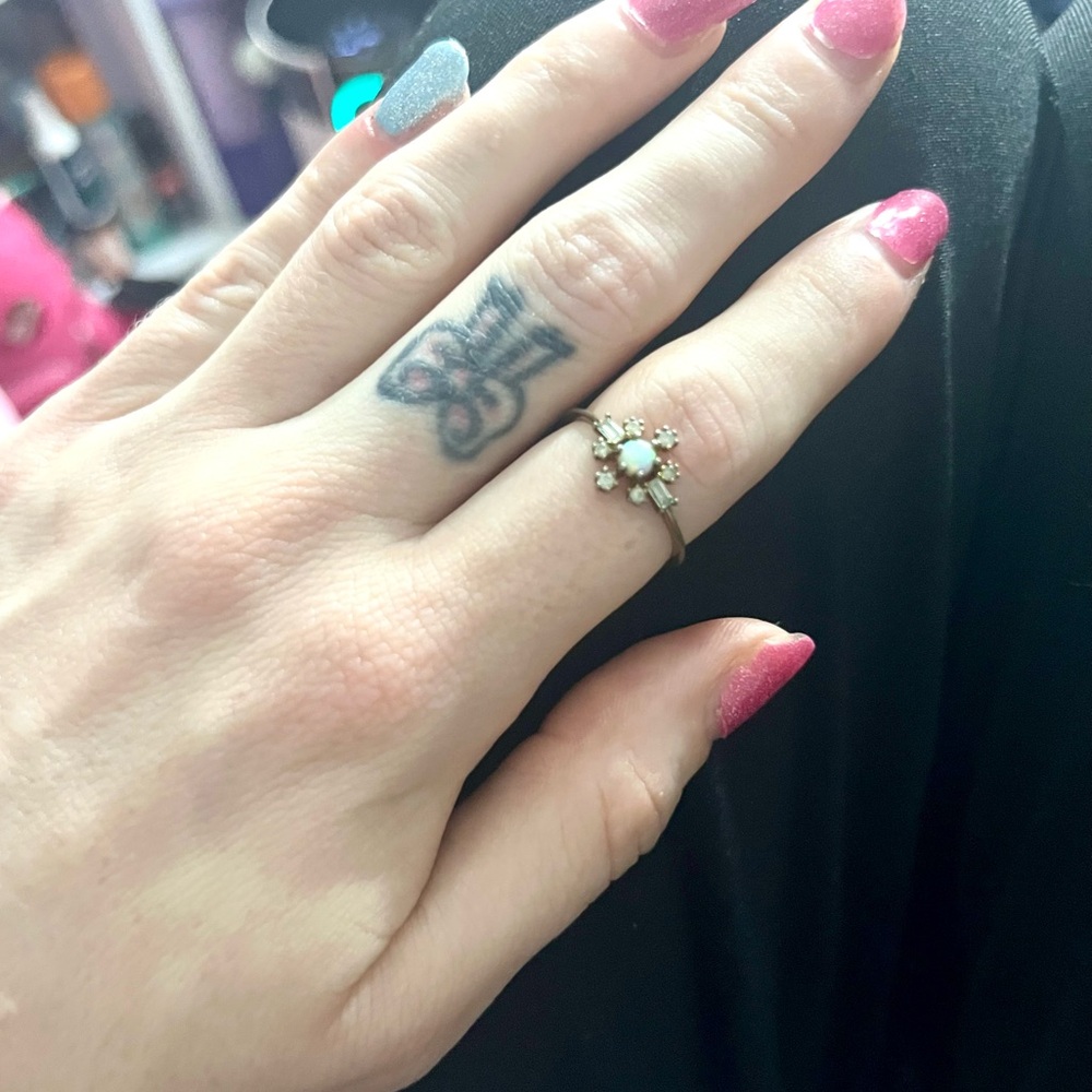 Opal Snowflake Ring - image 3